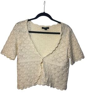 Express Cream Crochet Blouse